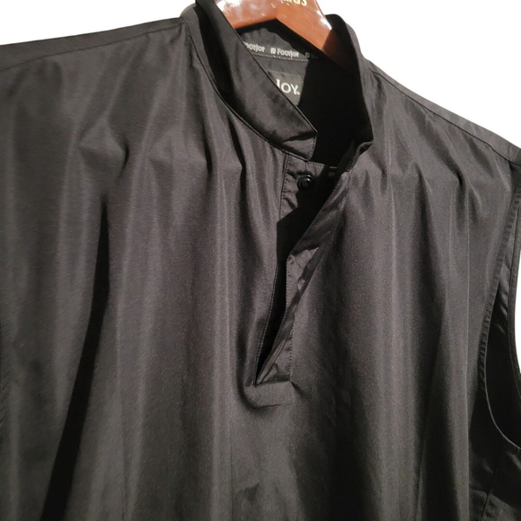 FootJoy Golf 1/4 Snap Black Pullover Windbreaker Sleeveless Vest Men’s Size XL. - Picture 6 of 14